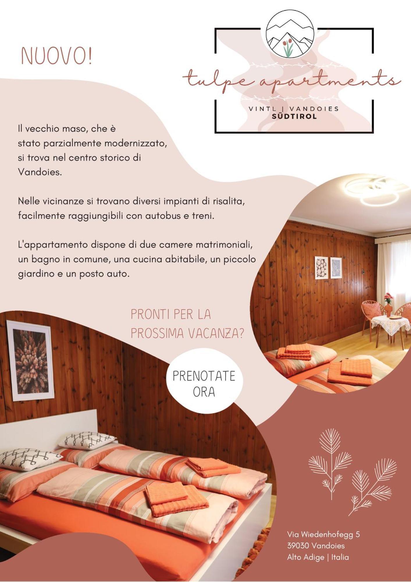 Tulpe Apartments Vandoies di Sotto  Bagian luar foto